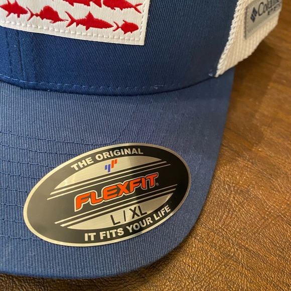 Columbia PFG Fish Flag Mesh Flex Fit Fitted Ball Cap Size L/XL - NWT - Picture 3 of 11